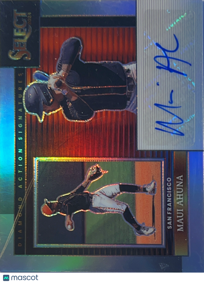 2024 Panini Select Diamond Action Signatures Prizm Maui Ahuna #DAS-MA Silver