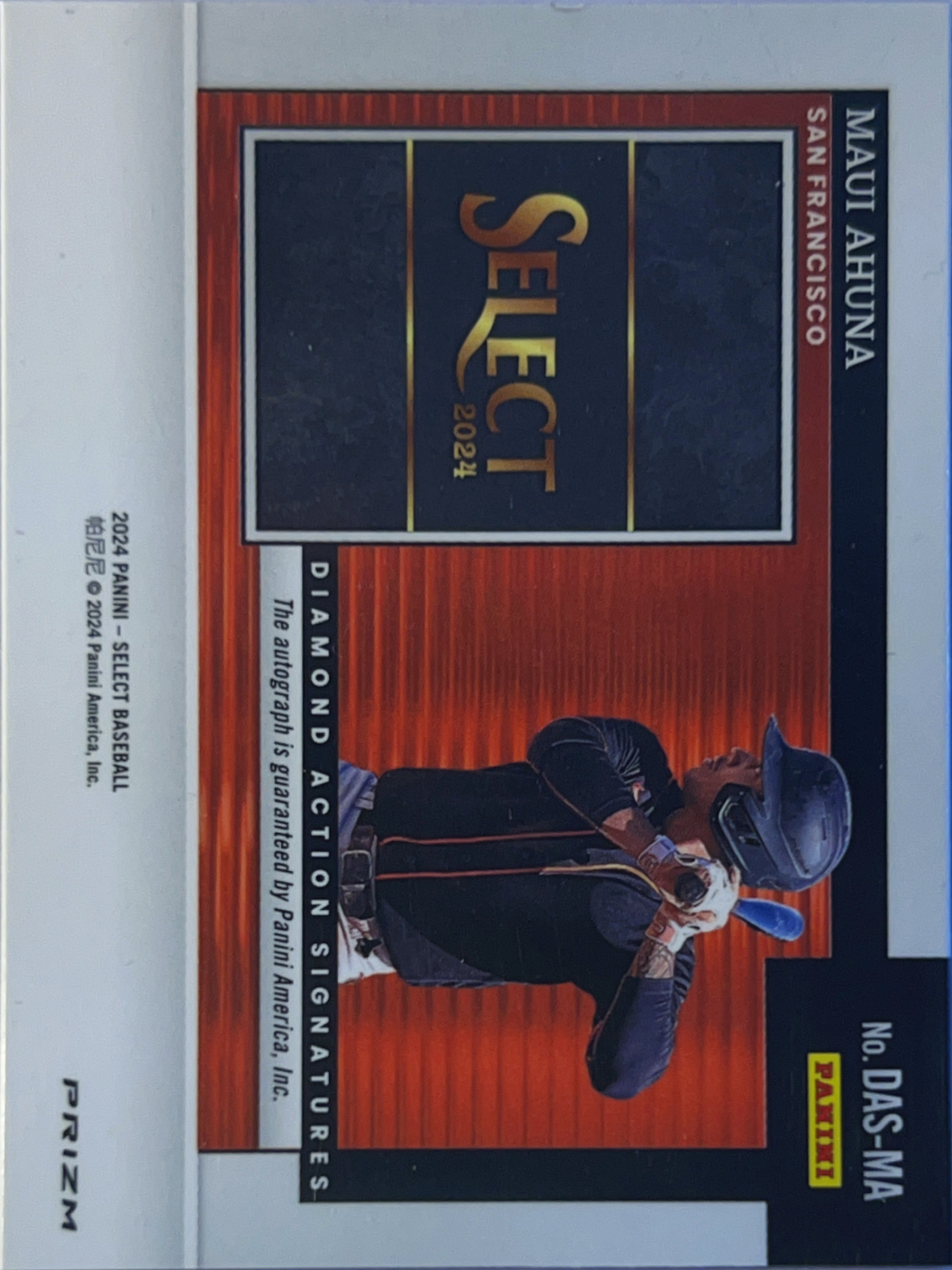 2024 Panini Select Diamond Action Signatures Prizm Maui Ahuna #DAS-MA Silver Auto