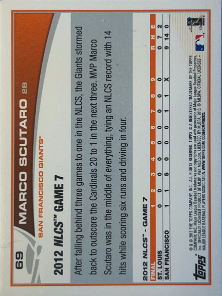 2013 Topps Emerald Foil Marco Scutaro #69