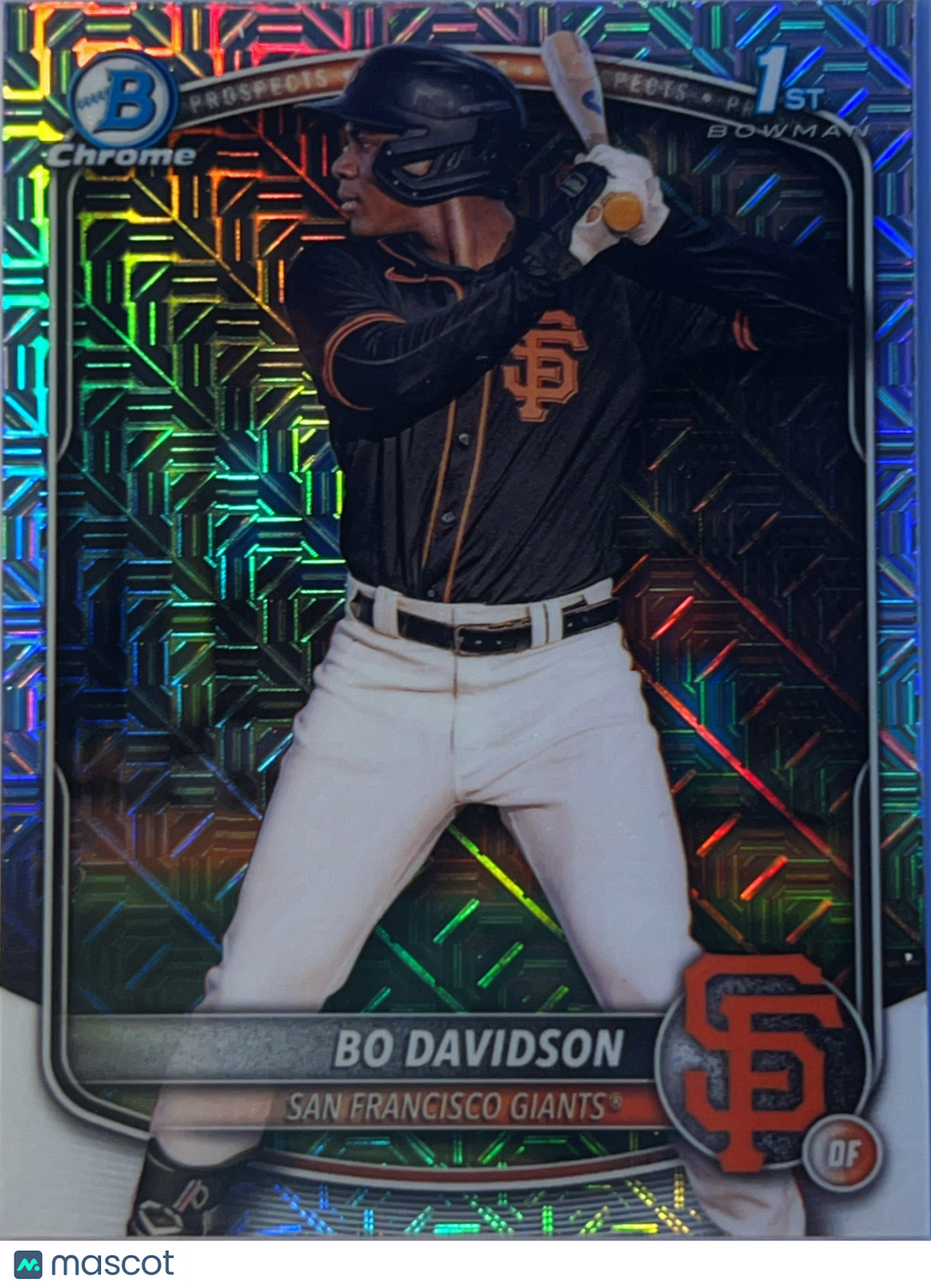 2025 Topps Bowman Chrome Bo Davidson #BCP-206 Mojo Refractor 1st Bowman