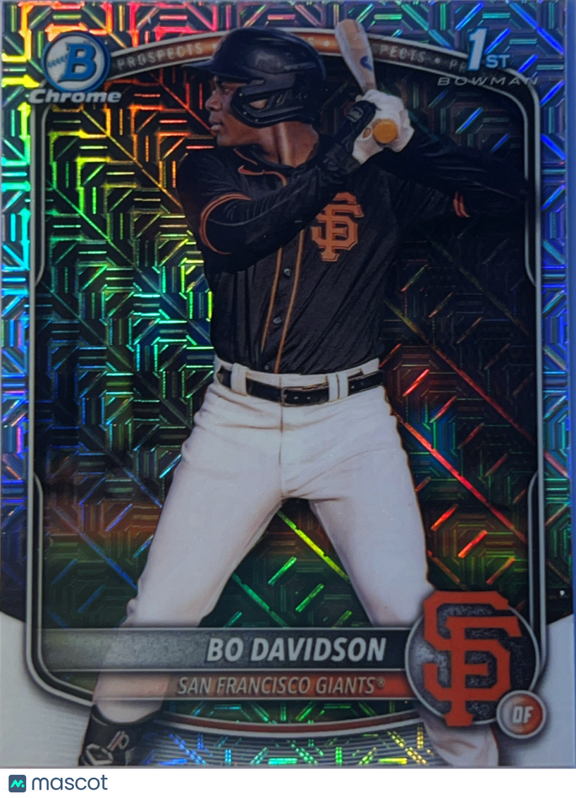 2025 Topps Bowman Chrome Bo Davidson #BCP-206 Mojo Refractor 1st Bowman