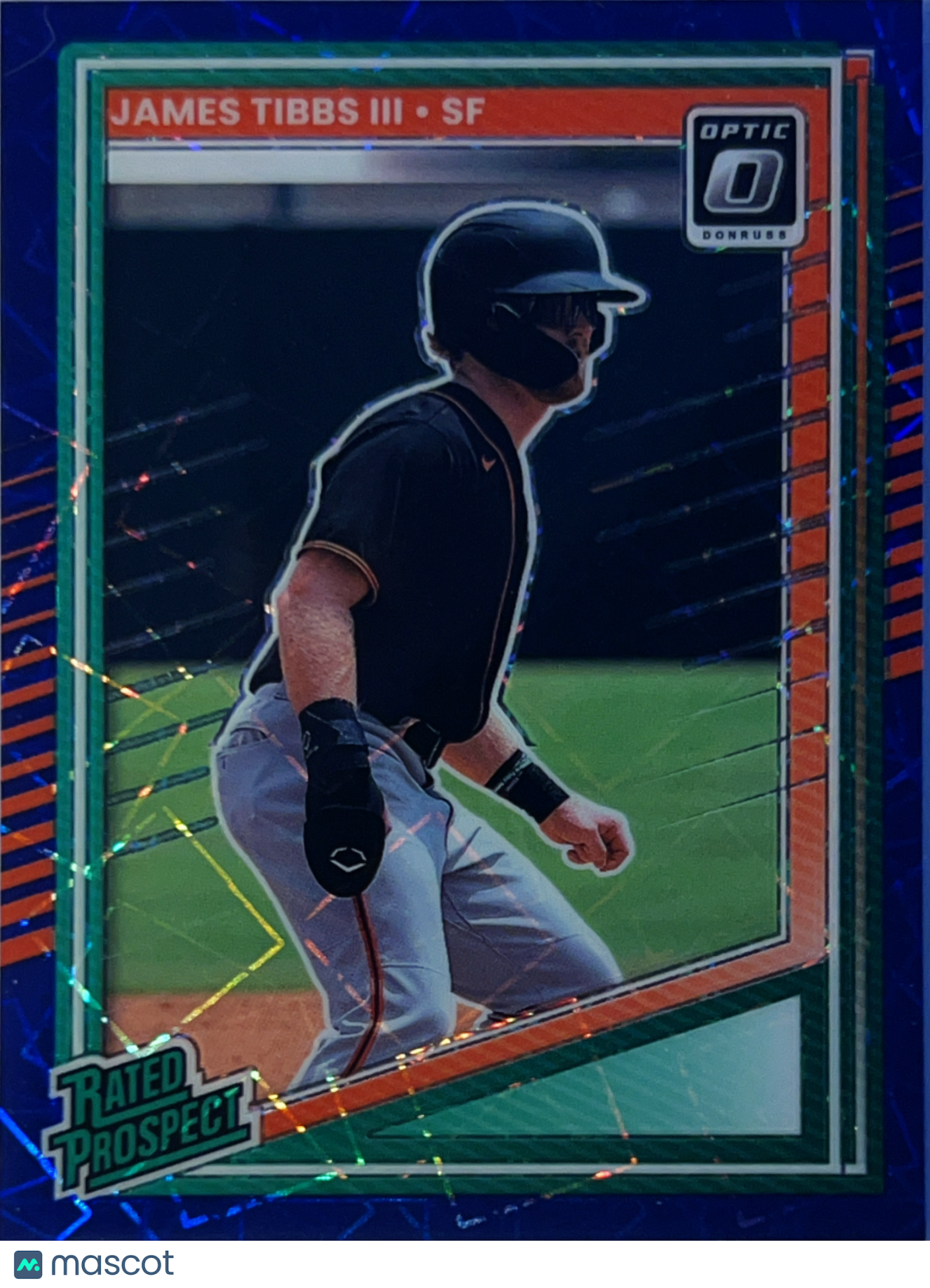 2025 Panini Donruss James Tibbs III #187 Blue Velocity Prizm Rated Prospect