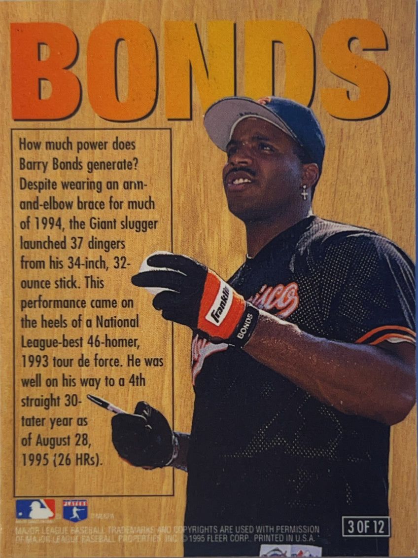 1995 Fleer Ultra HR King Barry Bonds #3 Wood