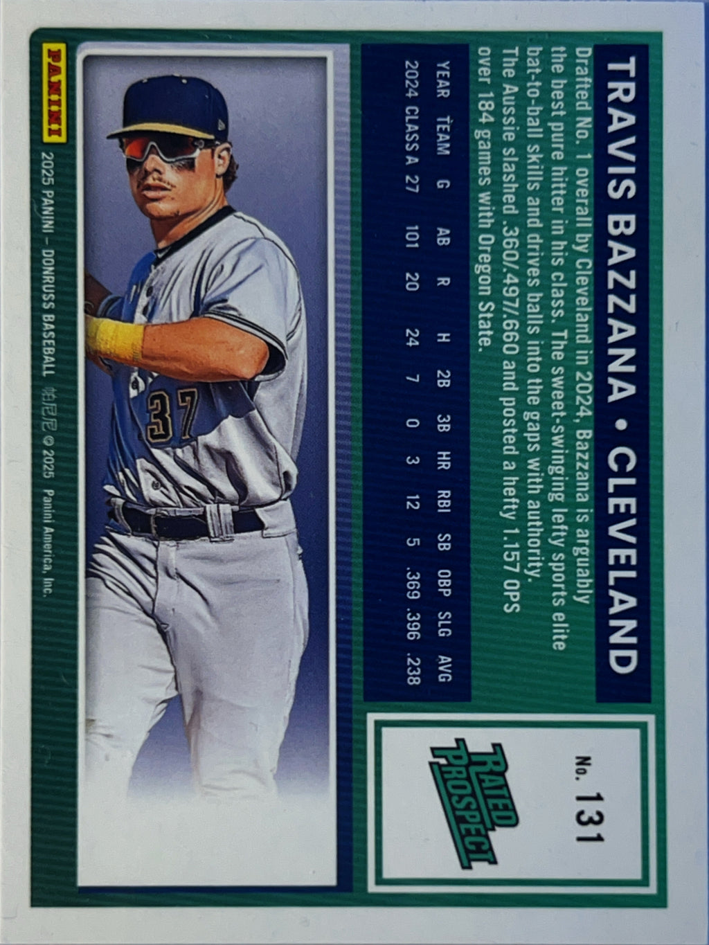 2025 Panini Donruss Baseball Travis Bazzana #131 Liberty Holo