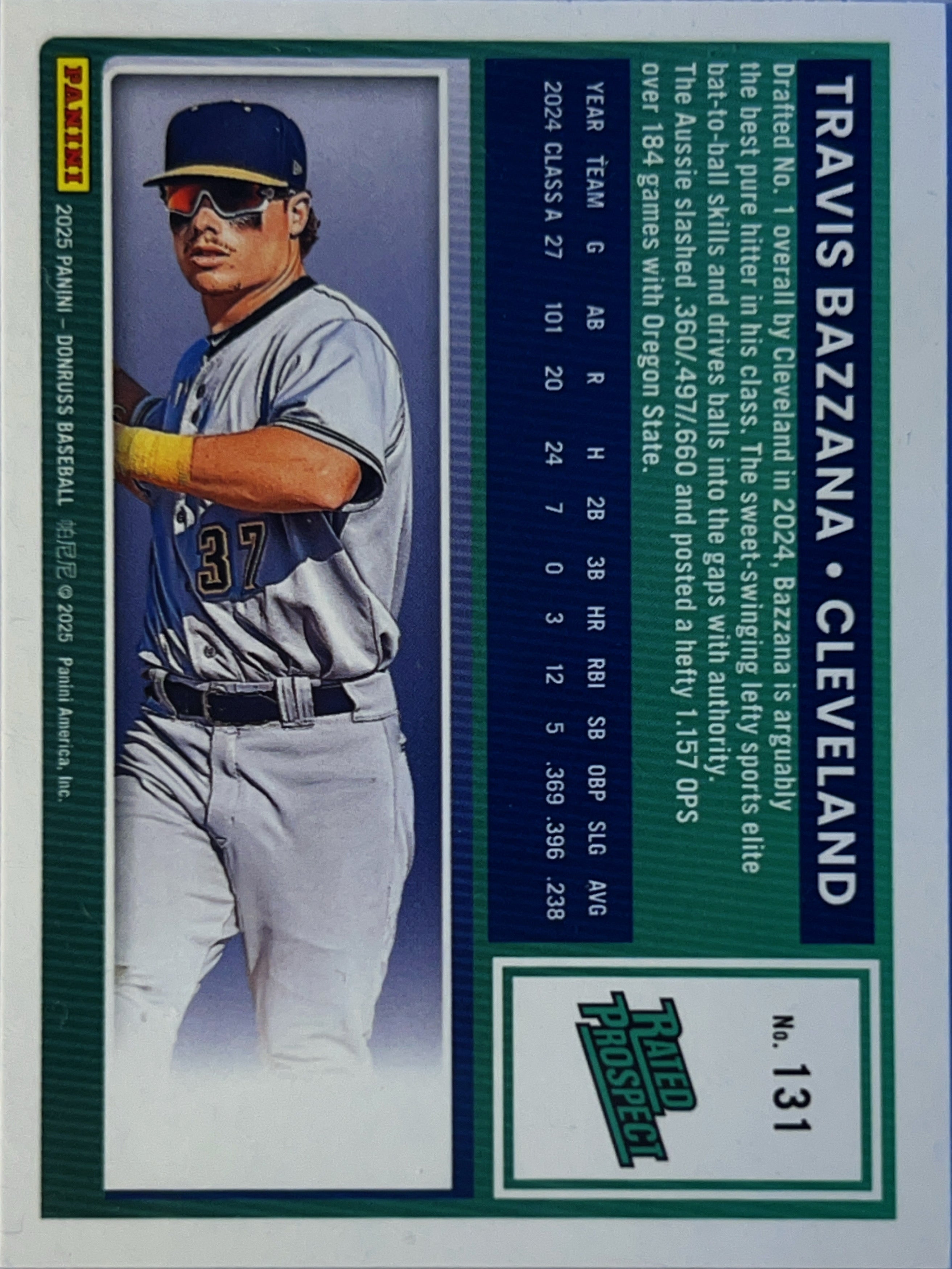 2025 Panini Donruss Baseball Travis Bazzana #131 Liberty Holo