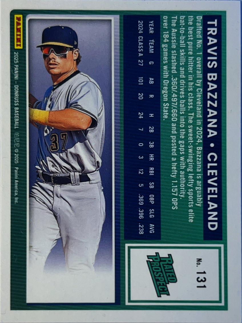 2025 Panini Donruss Baseball Travis Bazzana #131 Liberty Holo