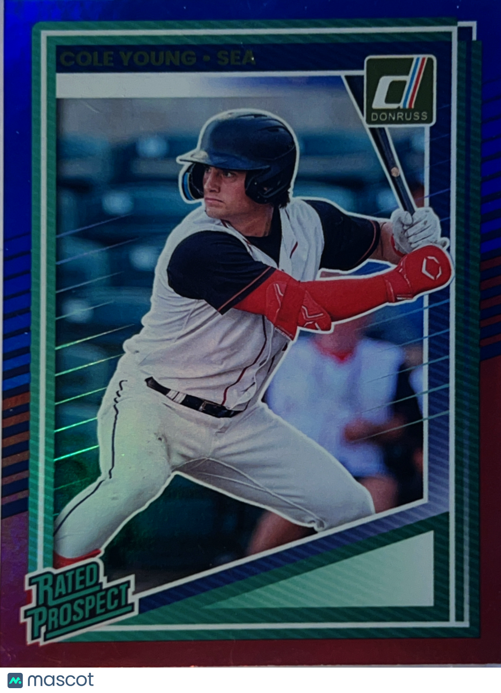 2025 Panini Donruss Baseball Cole Young #152 Red Blue Holo