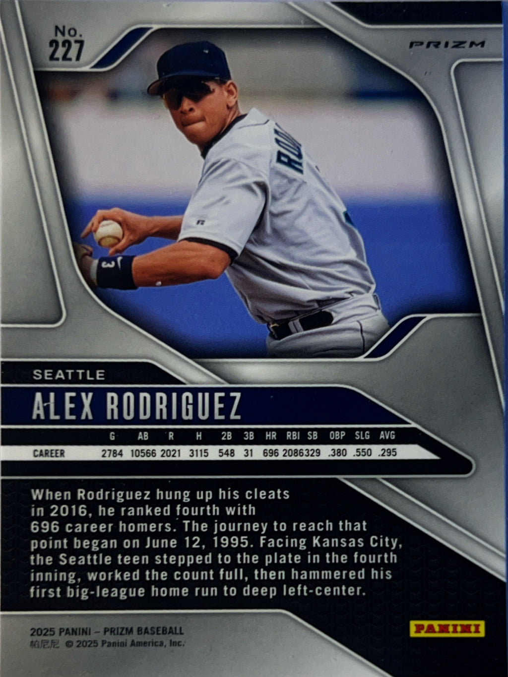 2025 Panini Prizm Baseball Alex Rodriguez #227