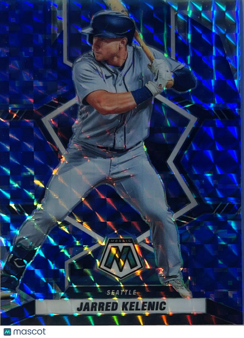 2022 Panini Mosaic Baseball Jarred Kelenic #1 Blue Prizm