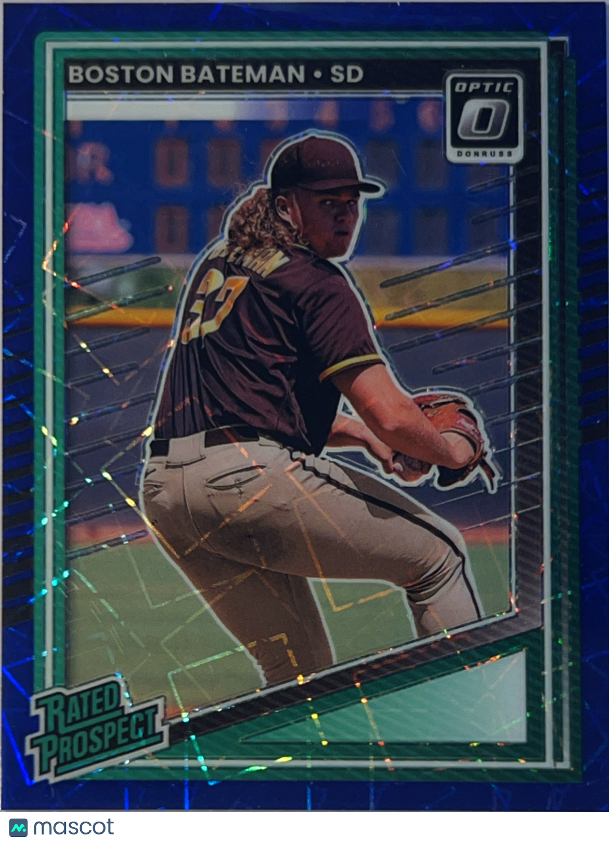 2025 Panini Donruss Baseball Optic Prizm Boston Bateman #118 Blue Velocity