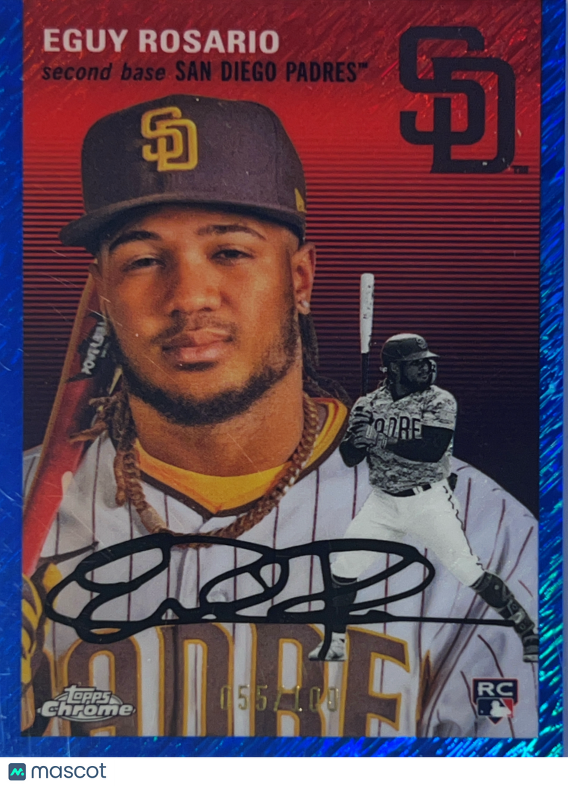 2023 Topps Chrome Eguy Rosario #60 Blue Wave Refractor /100 RC