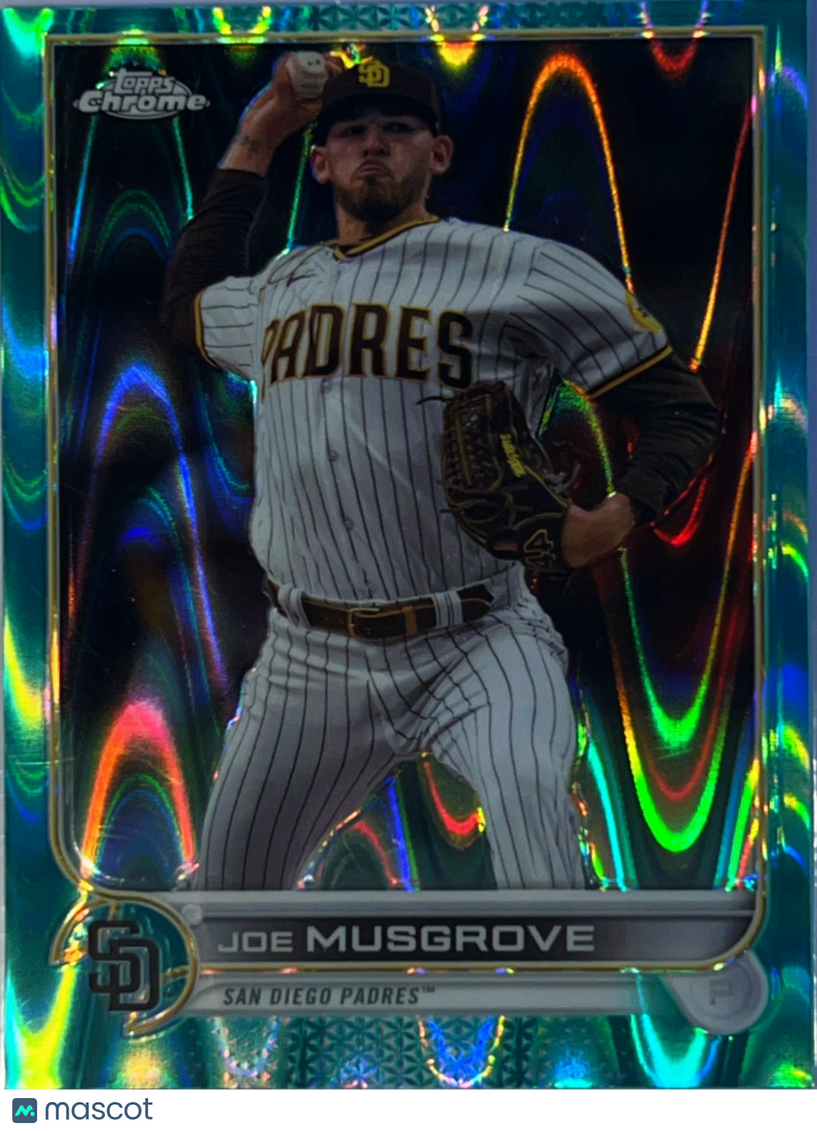 2022 Topps Chrome Joe Musgrove #11 Aqua RayWave /199