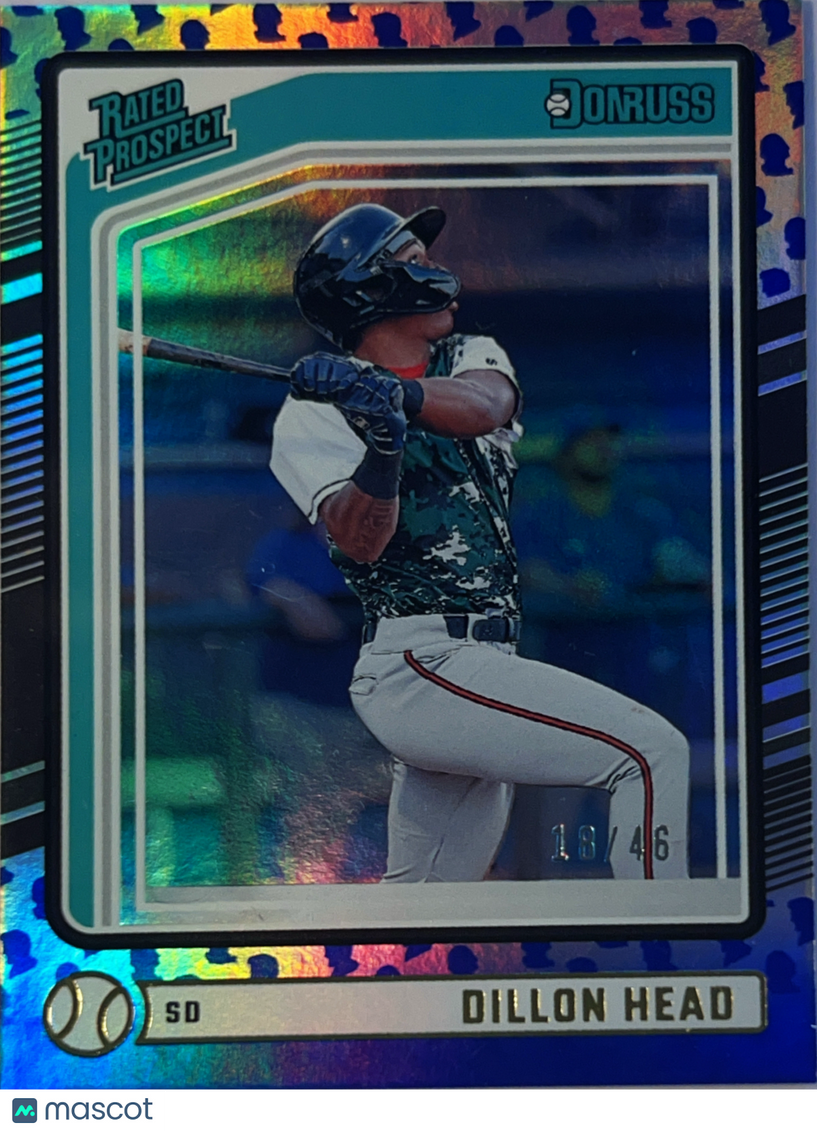 2024 Panini Donruss Baseball Dillon Head #178 Blue Holo Silhouettes /46