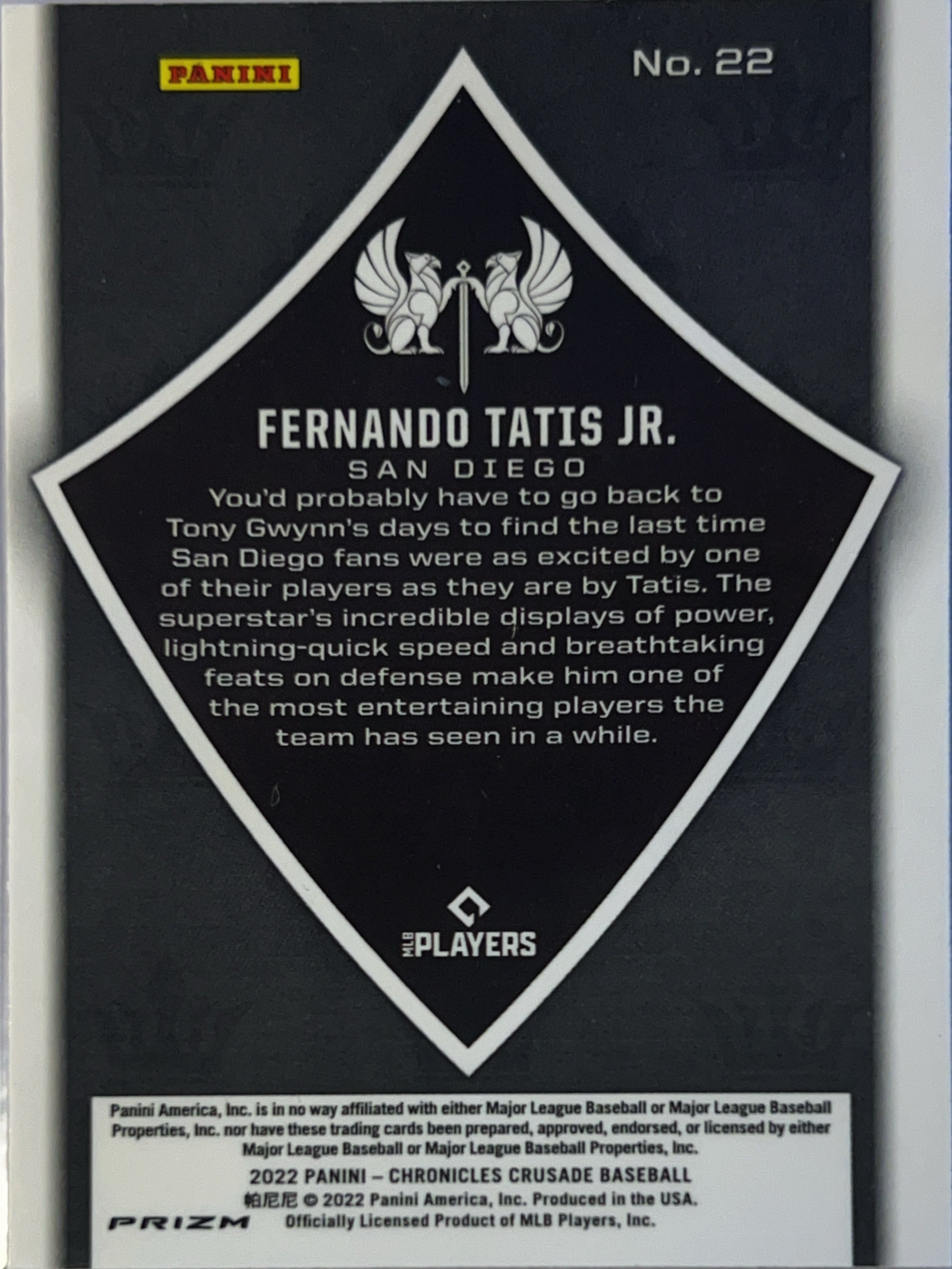 2022 Panini Chronicles Crusade Prizm Fernando Tatis Jr. #22 Pink Pulsar
