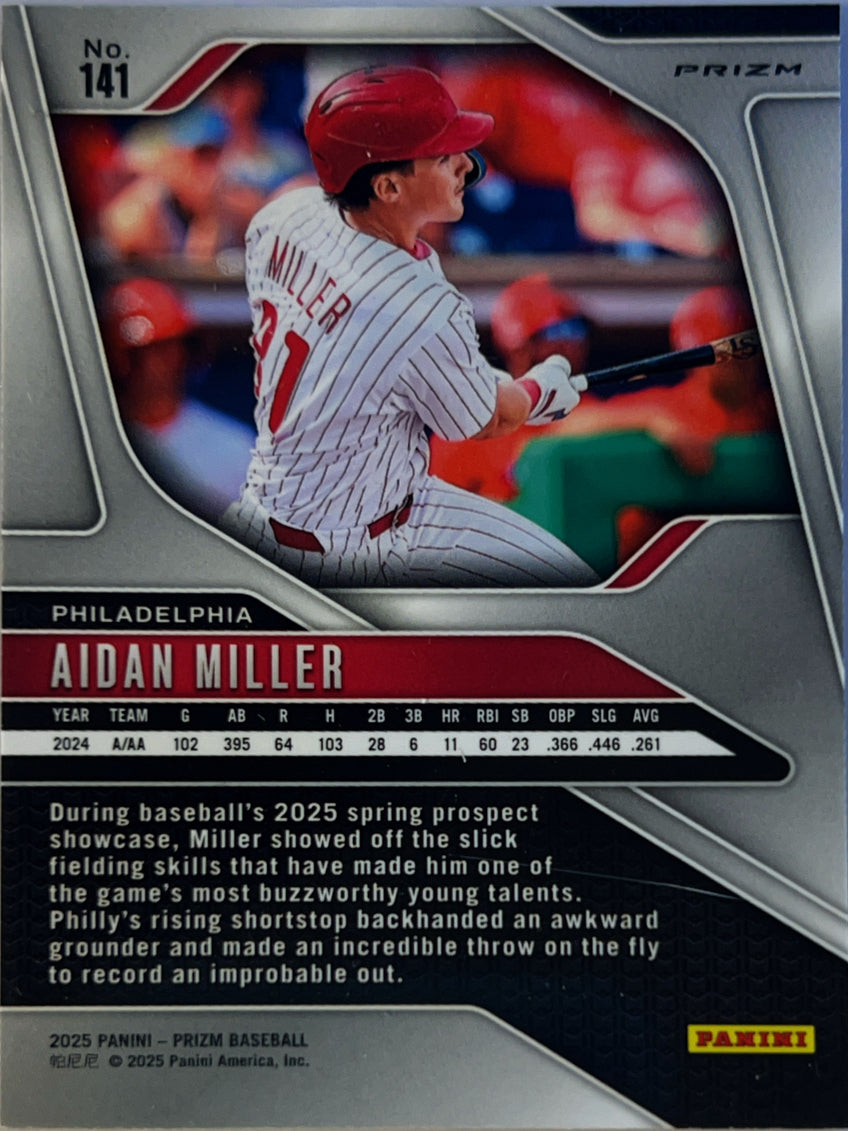 2025 Panini Prizm Baseball Aidan Miller #141 Green