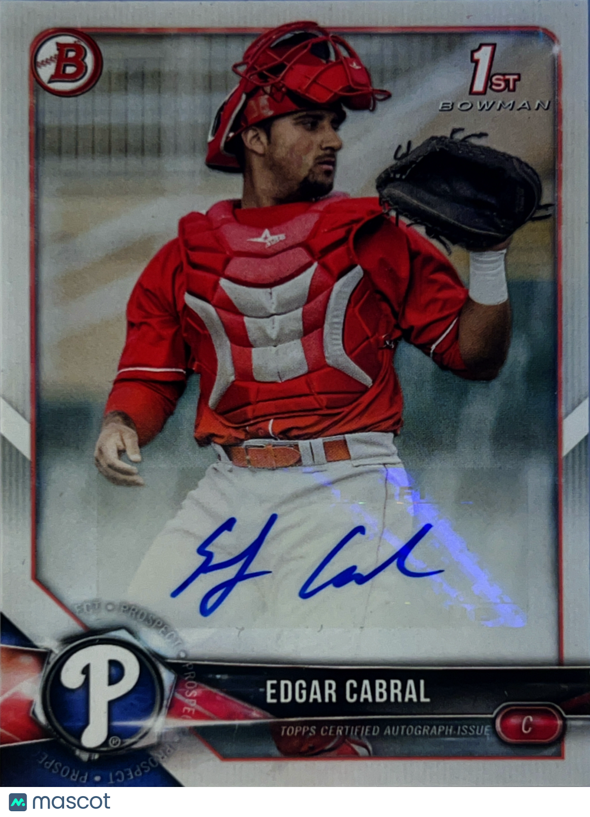 2018 Bowman Chrome Edgar Cabral #PA-EC Refractor