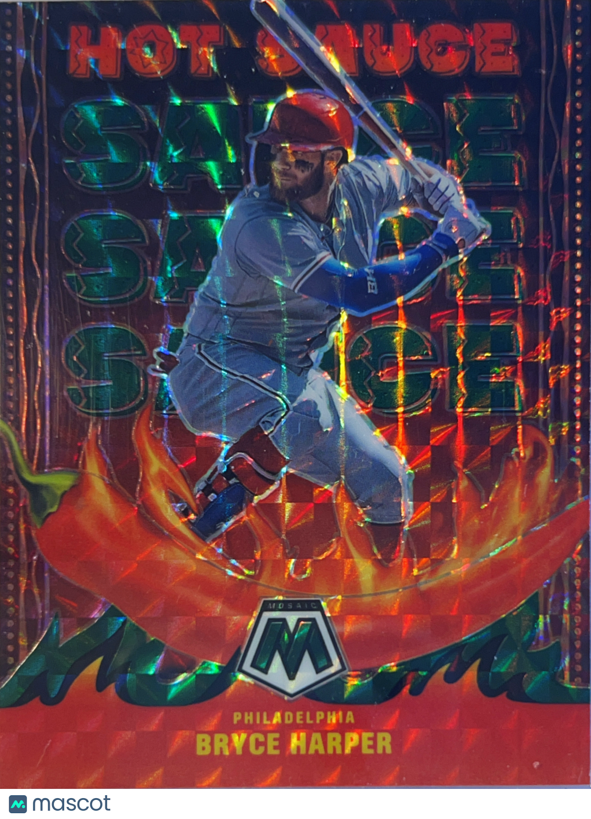 2022 Panini Mosaic Prizm Hot Sauce Bryce Harper #HS-3 Prizm