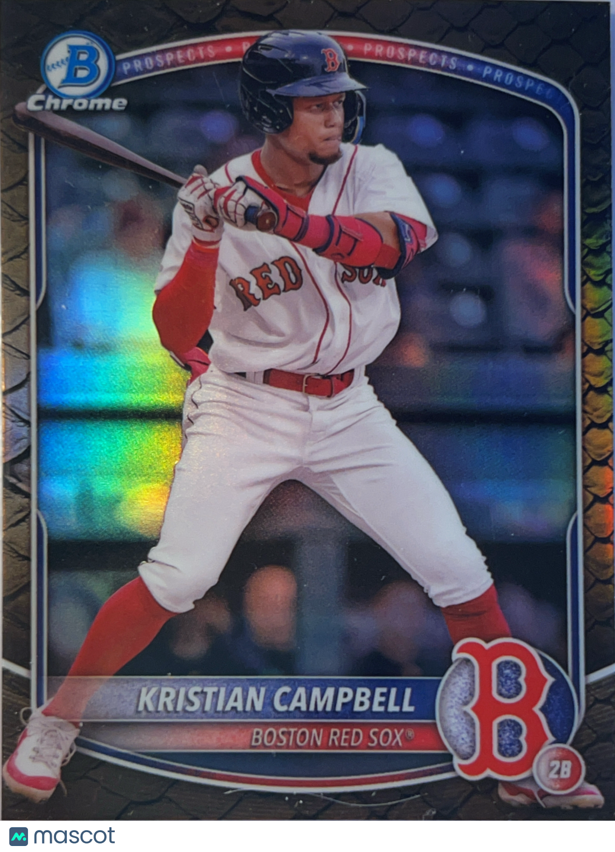 2025 Bowman Chrome Kristian Campbell #BCP-42 Reptilian Refractor