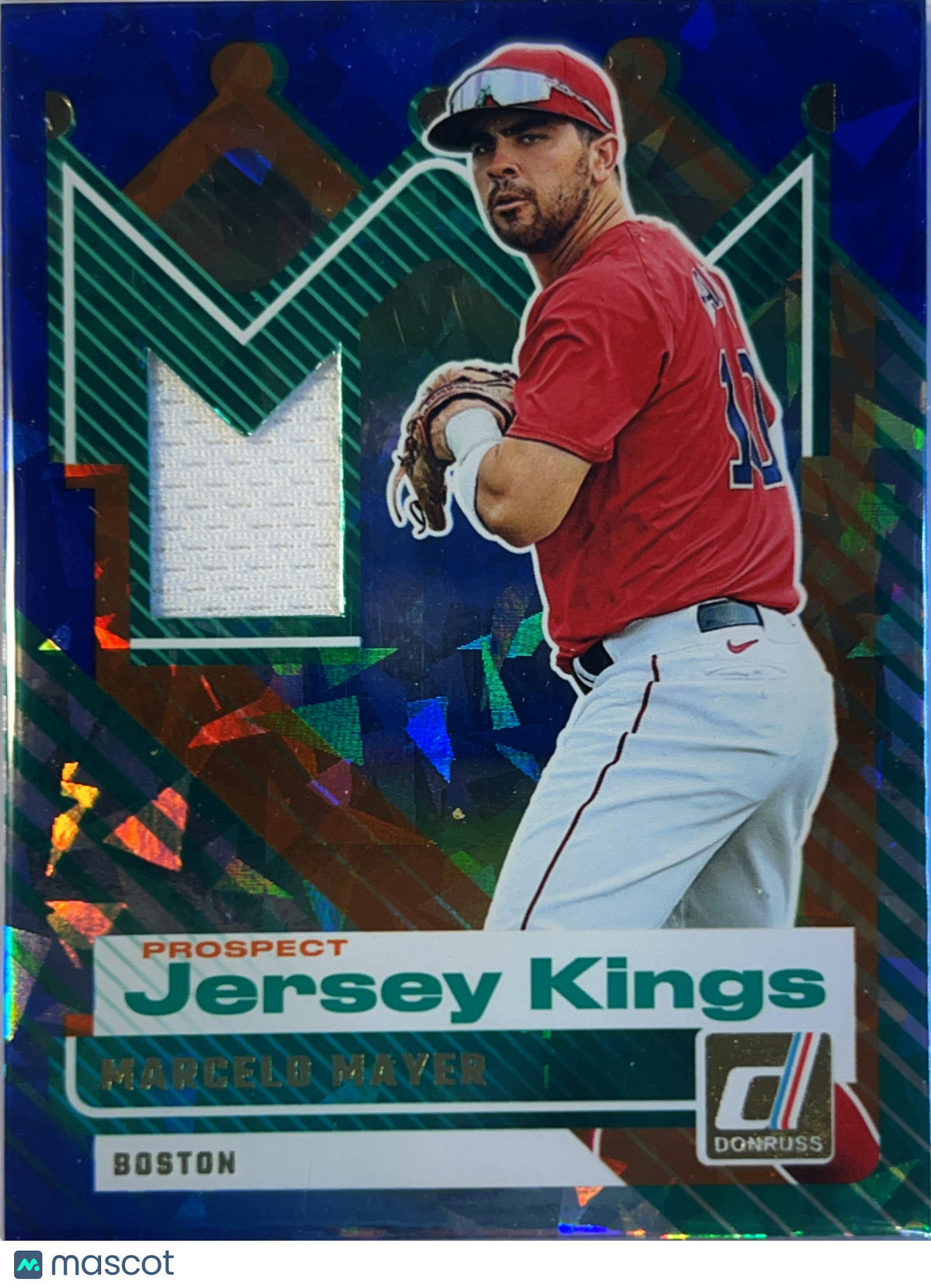 2025 Panini Donruss Prospect Jersey Kings Marcelo Mayer #PJK-MM Blue Cracked Ice