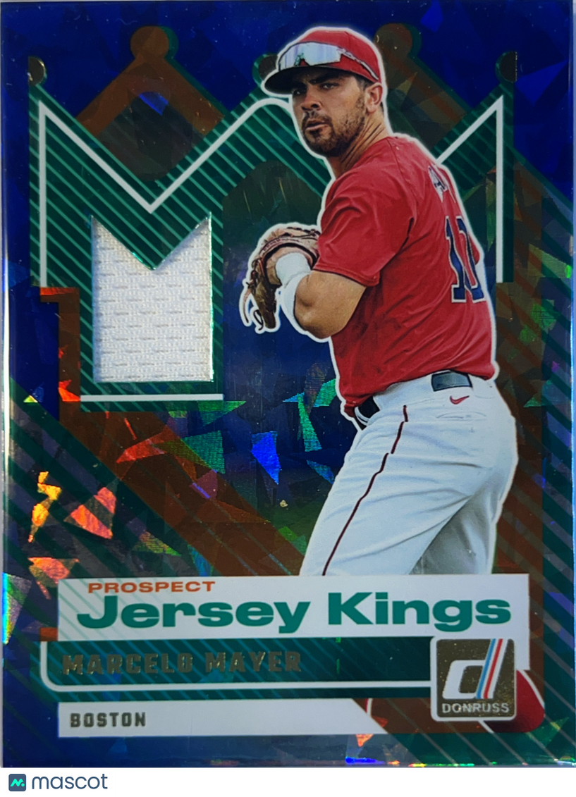 2025 Panini Donruss Prospect Jersey Kings Marcelo Mayer #PJK-MM Blue Cracked Ice