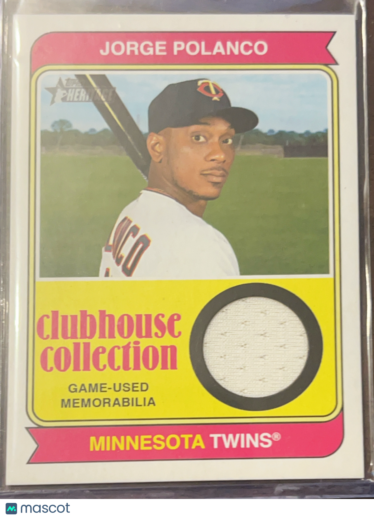 2023 Topps Heritage Clubhouse Collection Jorge Polanco #CCR-JP Relic