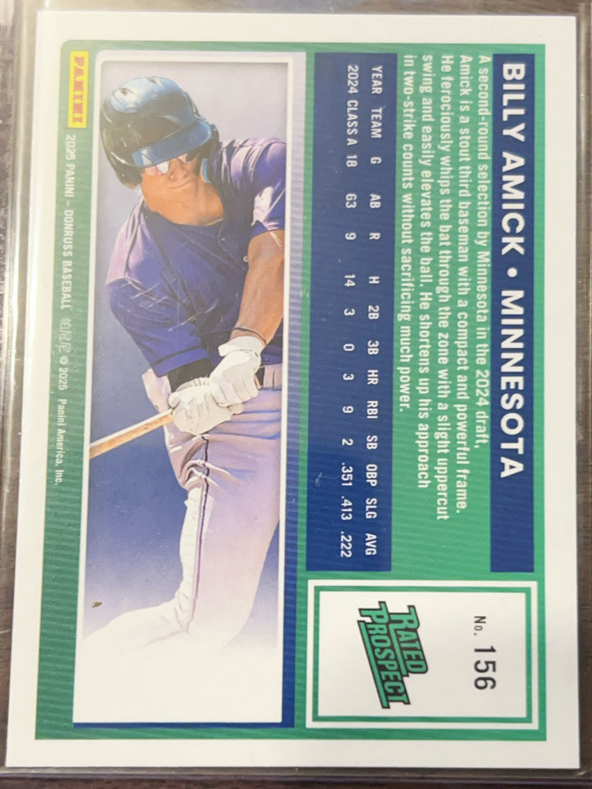 2025 Panini Donruss Billy Amick #156 Holo