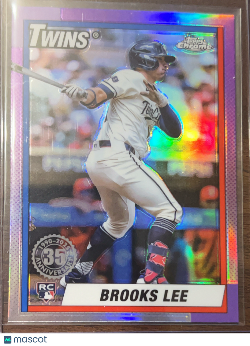 2025 Topps Chrome 1990 35th Anniversary Brooks Lee #90CB-20 Purple Refractor RC