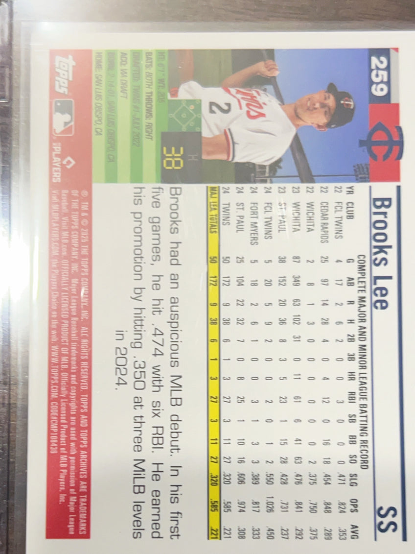 2025 Topps Archives Brooks Lee #259 RC