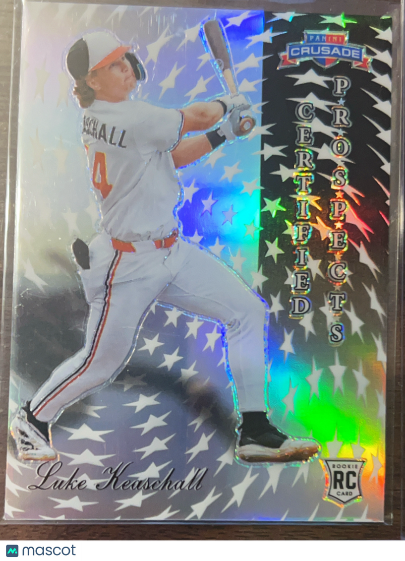 2025 Panini Crusade Prizm Luke Keaschall #8 Silver Stars RC