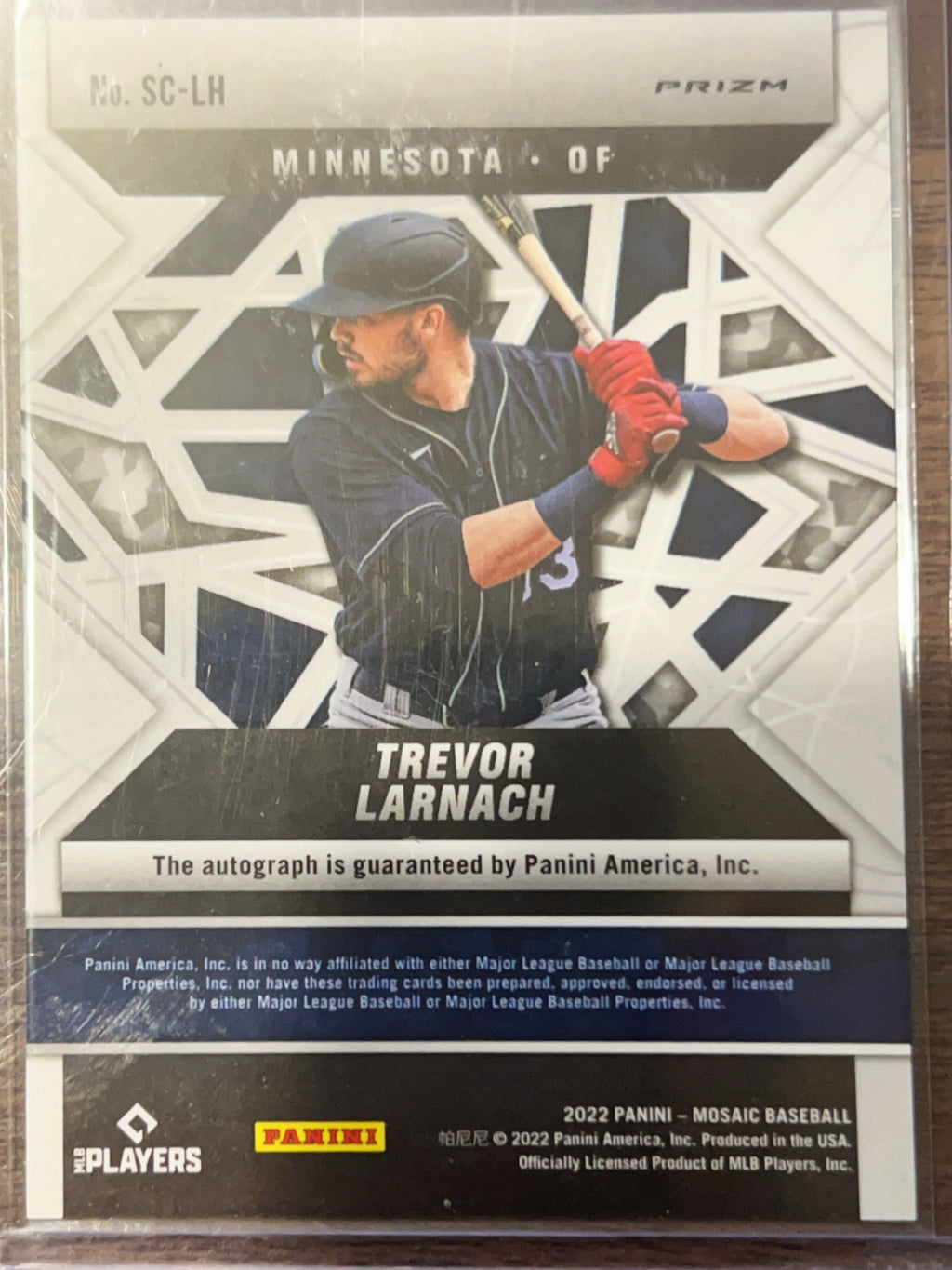2022 Panini Mosaic Prizm Scripts Trevor Larnach #SC-LH / Auto