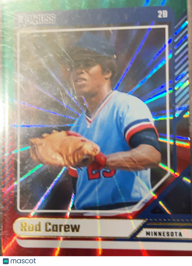 2024 Panini Donruss Baseball Rod Carew #54 Red Blue Laser