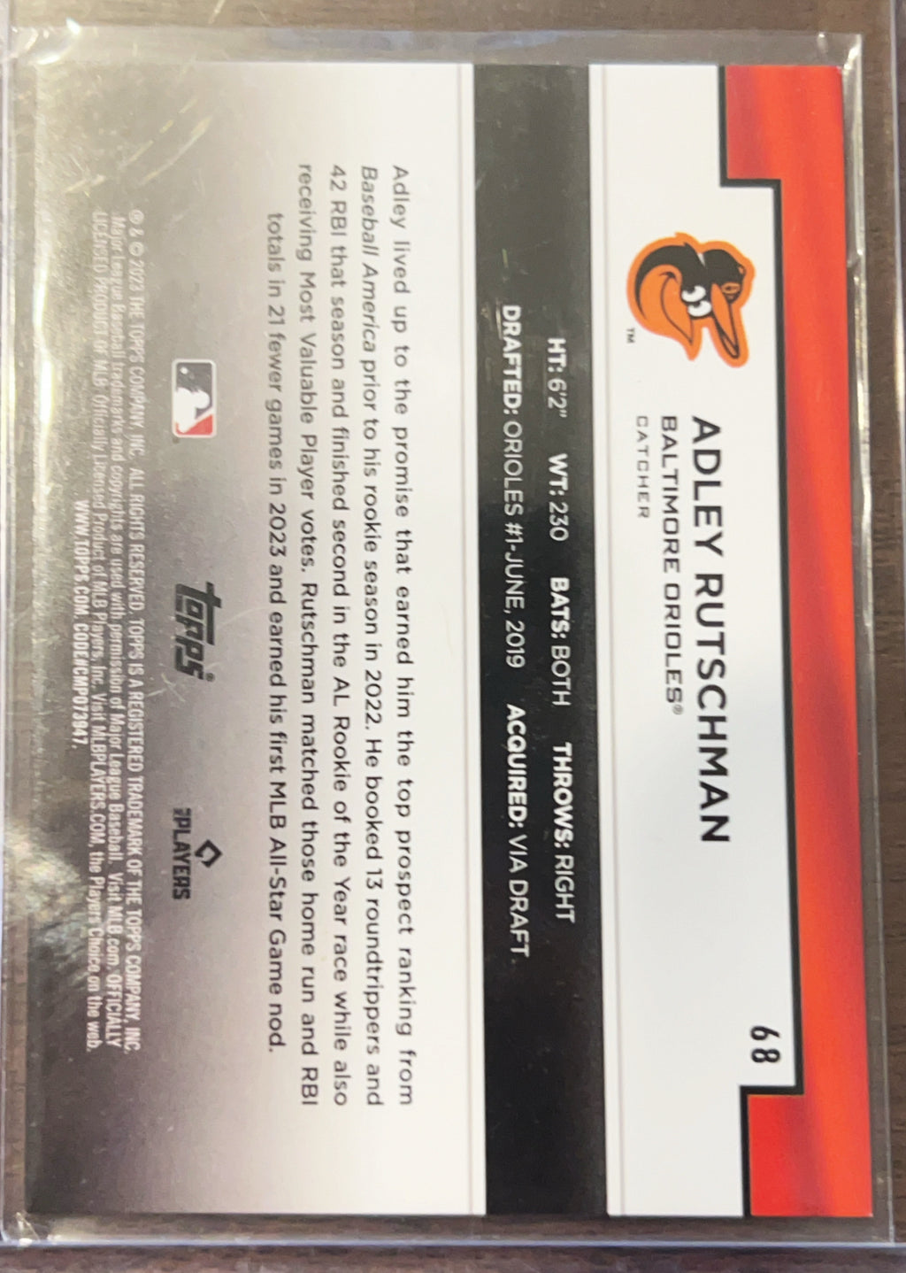 2023 Topps Flagship Adley Rutschman #68 RC