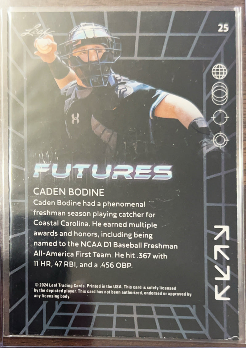 2024 Leaf Futures Red Caden Bodine #25 /199