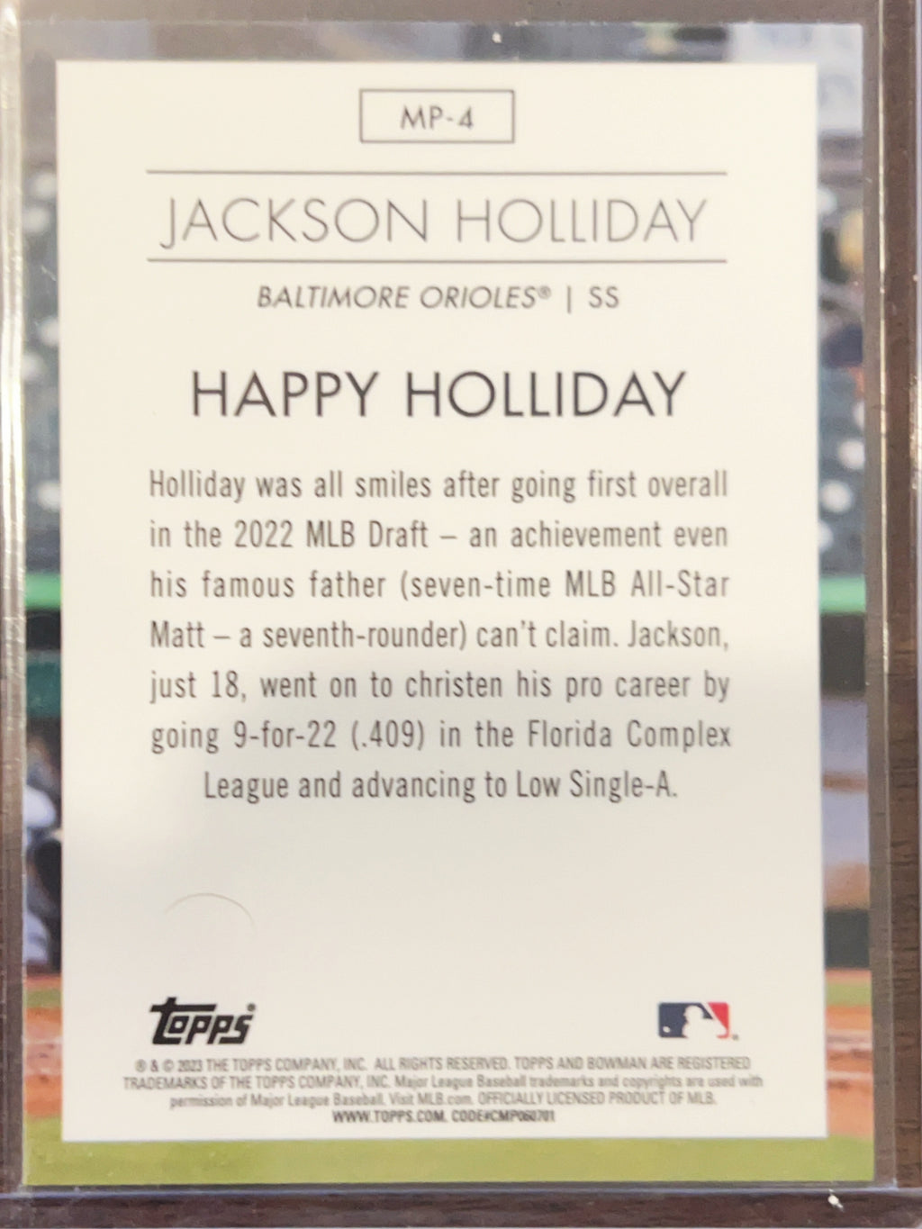 2023 Bowman Modern Prospects Jackson Holliday #MP-4