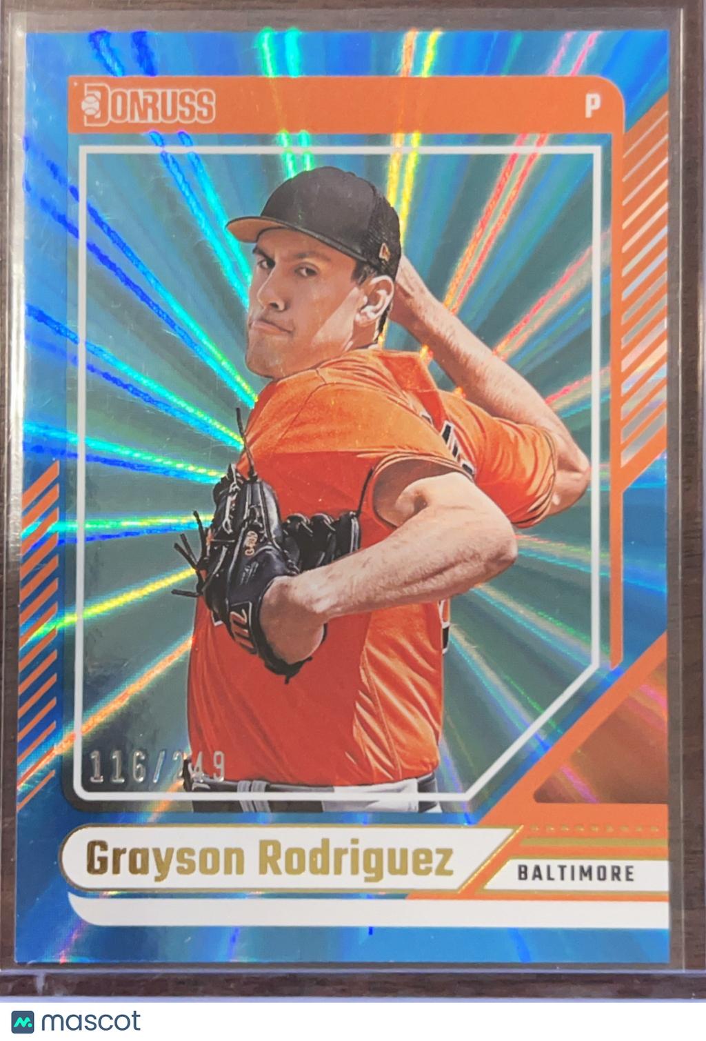 2024 Panini Donruss Baseball Grayson Rodriguez #62 Blue Holo Laser /249