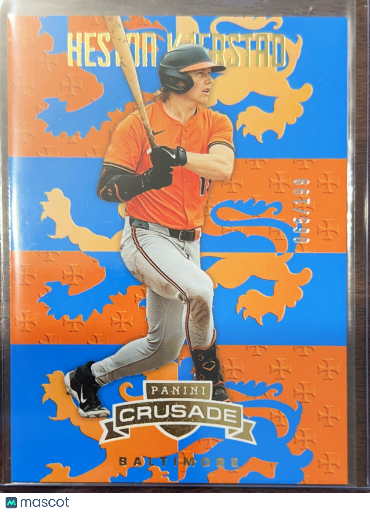 2025 Panini Crusade Baseball Heston Kjerstad #127 Blue Orange /199