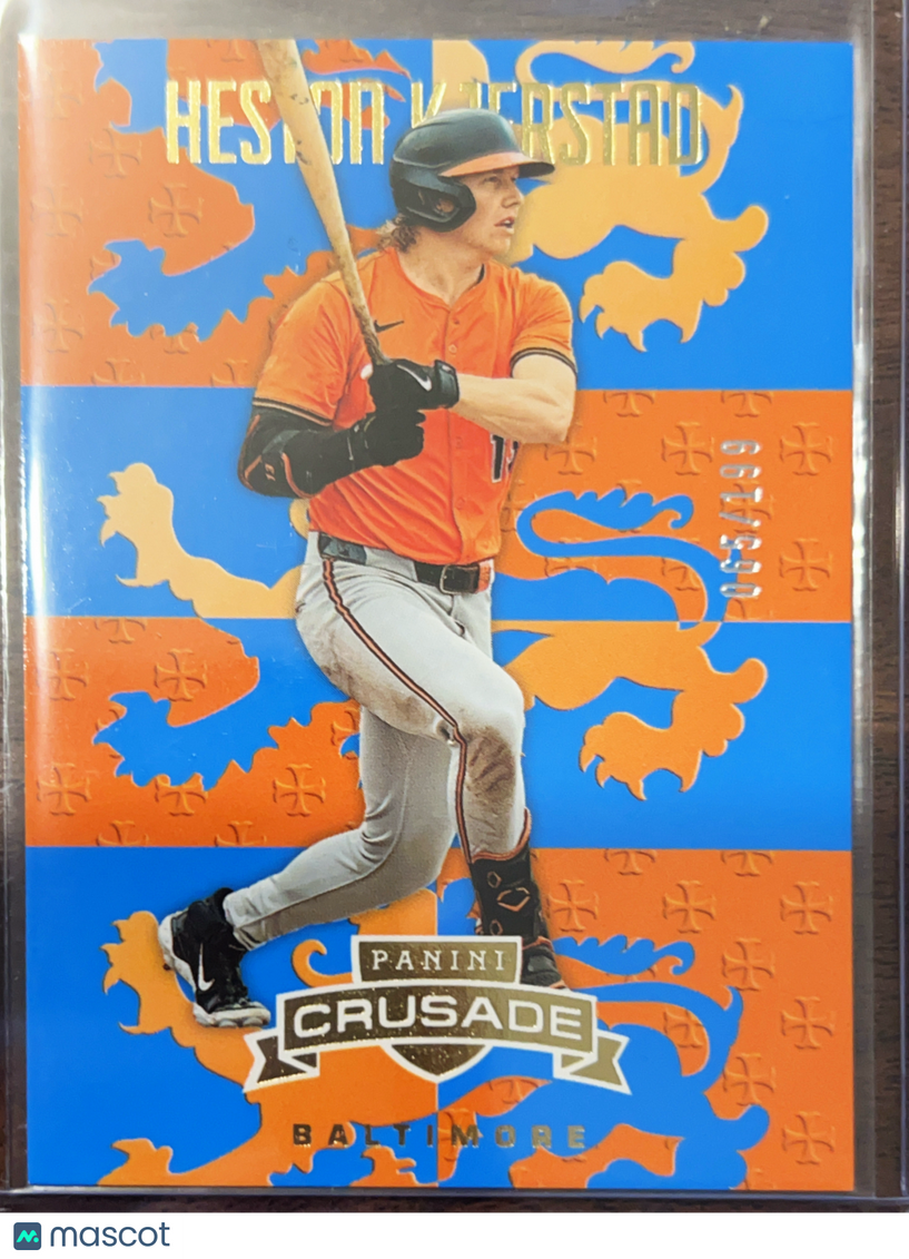 2025 Panini Crusade Baseball Heston Kjerstad #127 Blue Orange /199