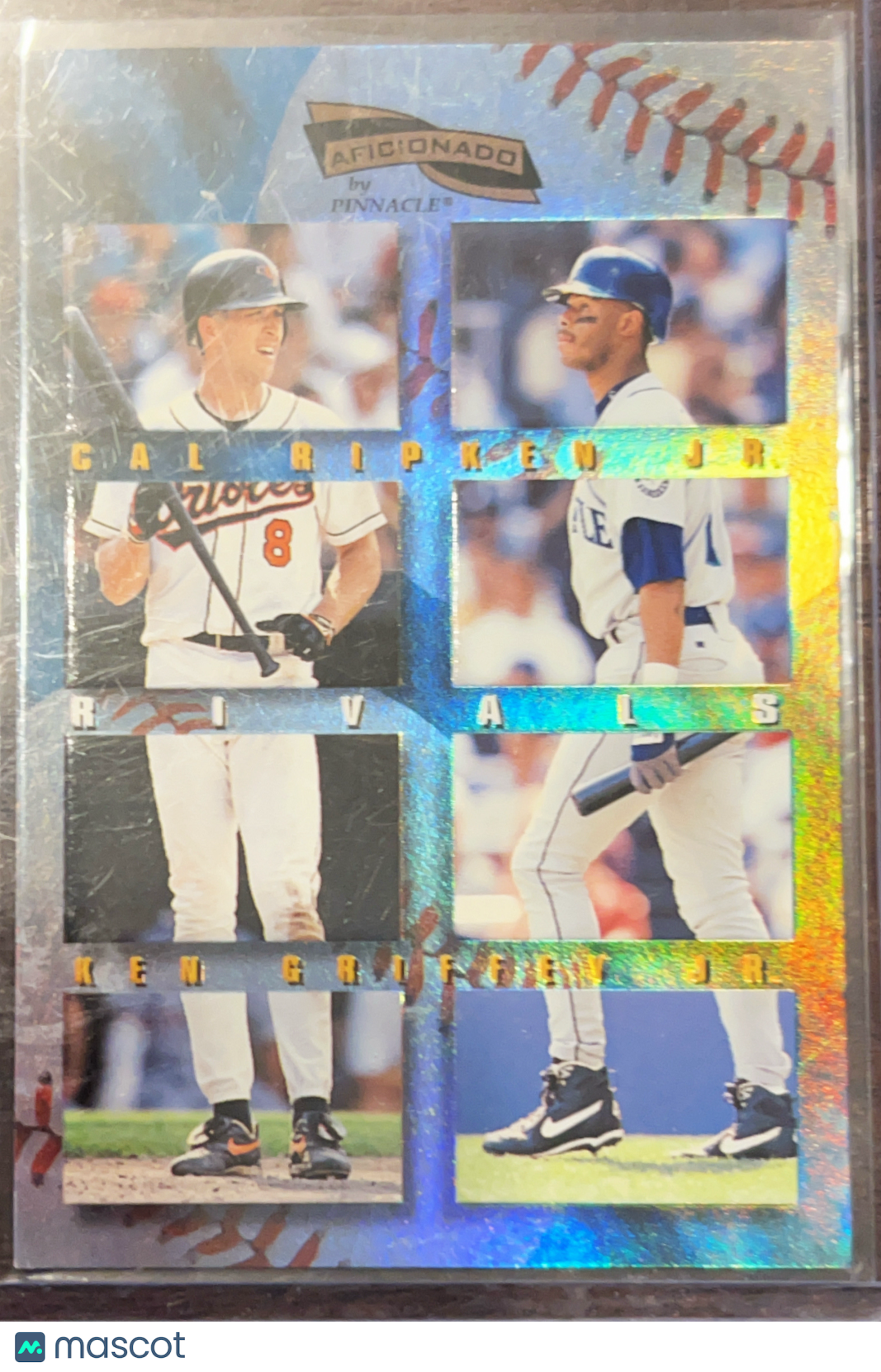 1996 Pinnacle Aficionado Rivals Ken Griffey Jr. Cal Ripken Jr. #7