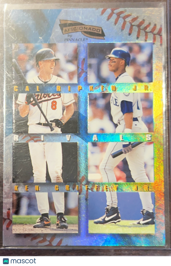 1996 Pinnacle Aficionado Rivals Ken Griffey Jr. Cal Ripken Jr. #7