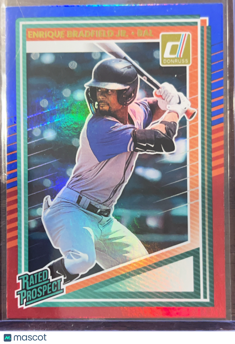 2025 Panini Donruss Enrique Bradfield Jr. #142 Red Blue Holo