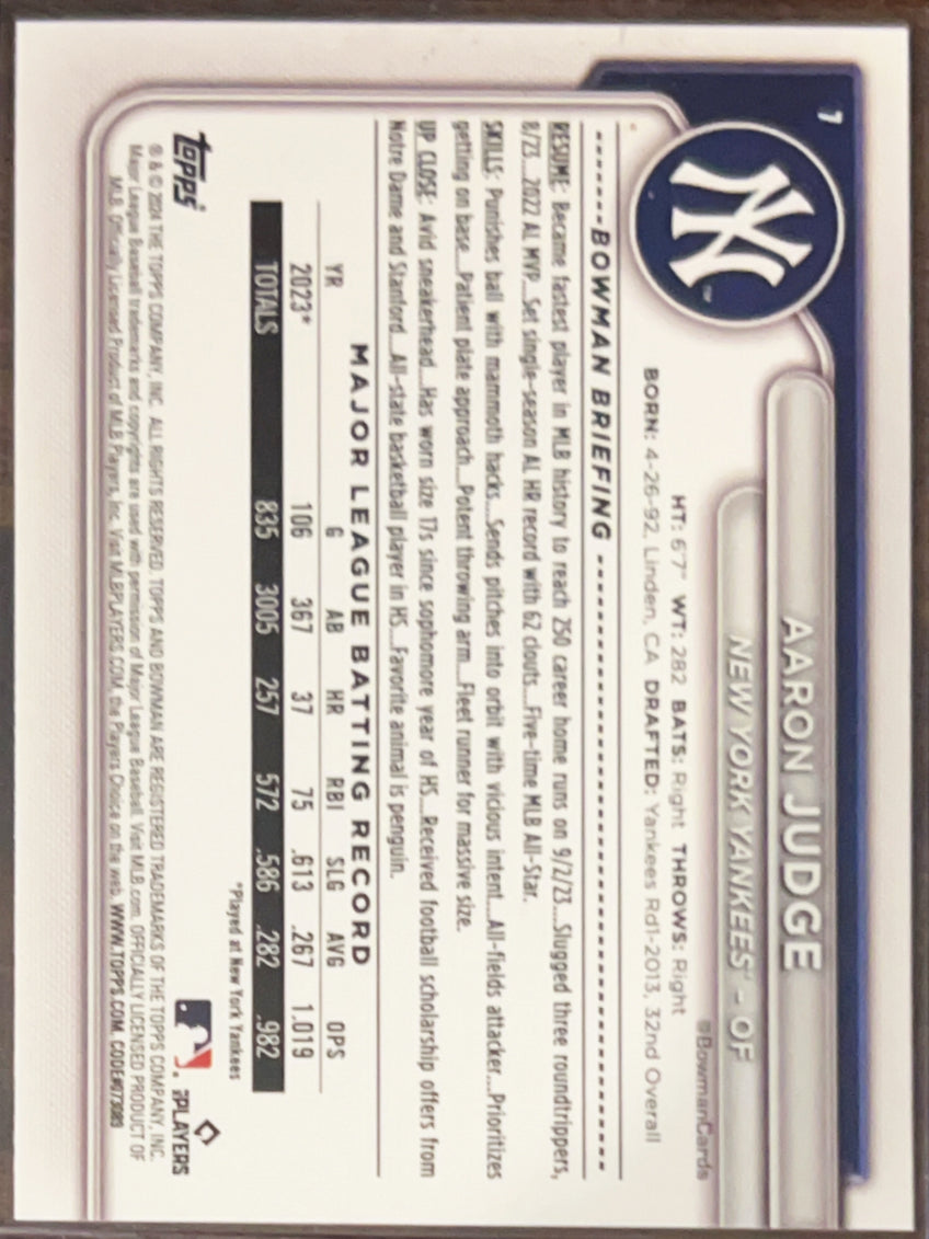 2024 Bowman Aaron Judge #7