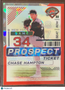 2024 Panini Prizm Prospect Edition Chase Hampton #34 Red Cracked Ice