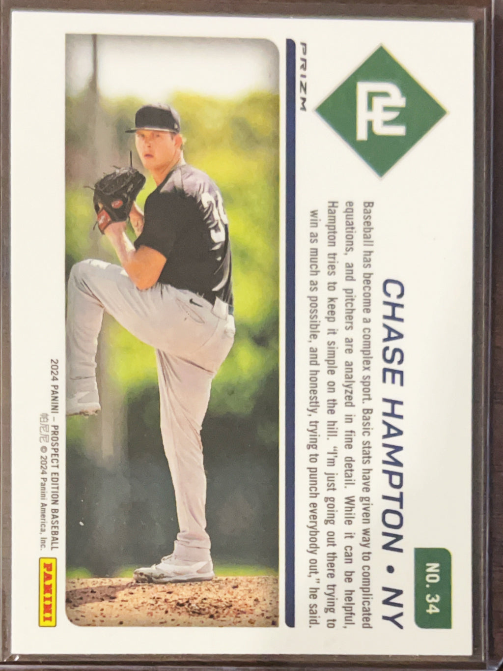 2024 Panini Prizm Prospect Edition Chase Hampton #34 Red Cracked Ice