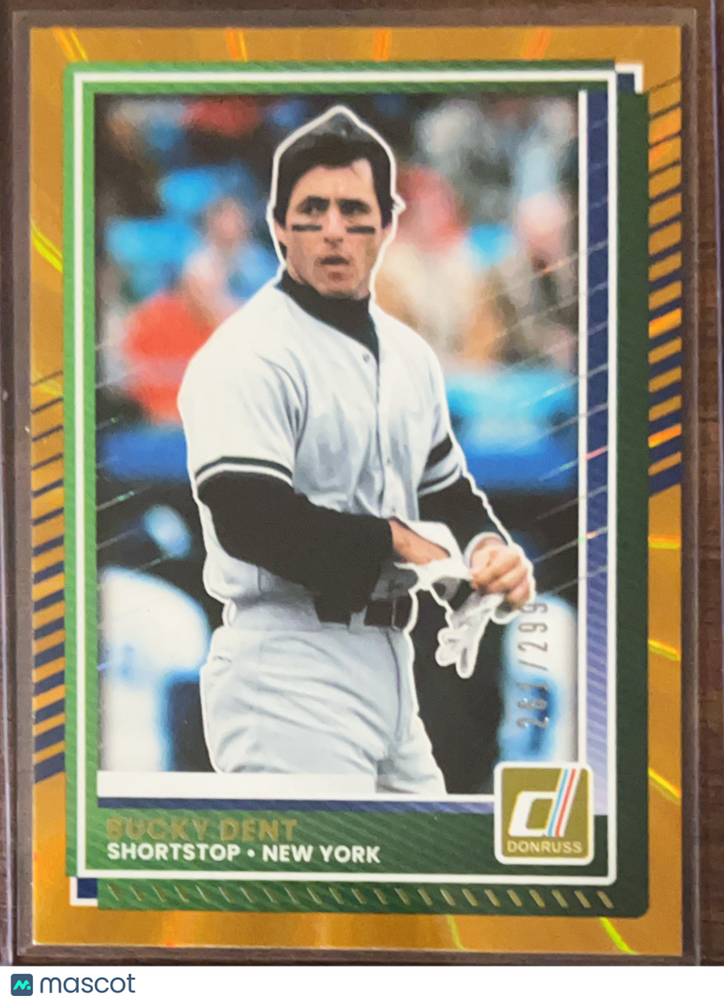 2025 Panini Donruss Baseball Bucky Dent #14 Orange Lazer /299