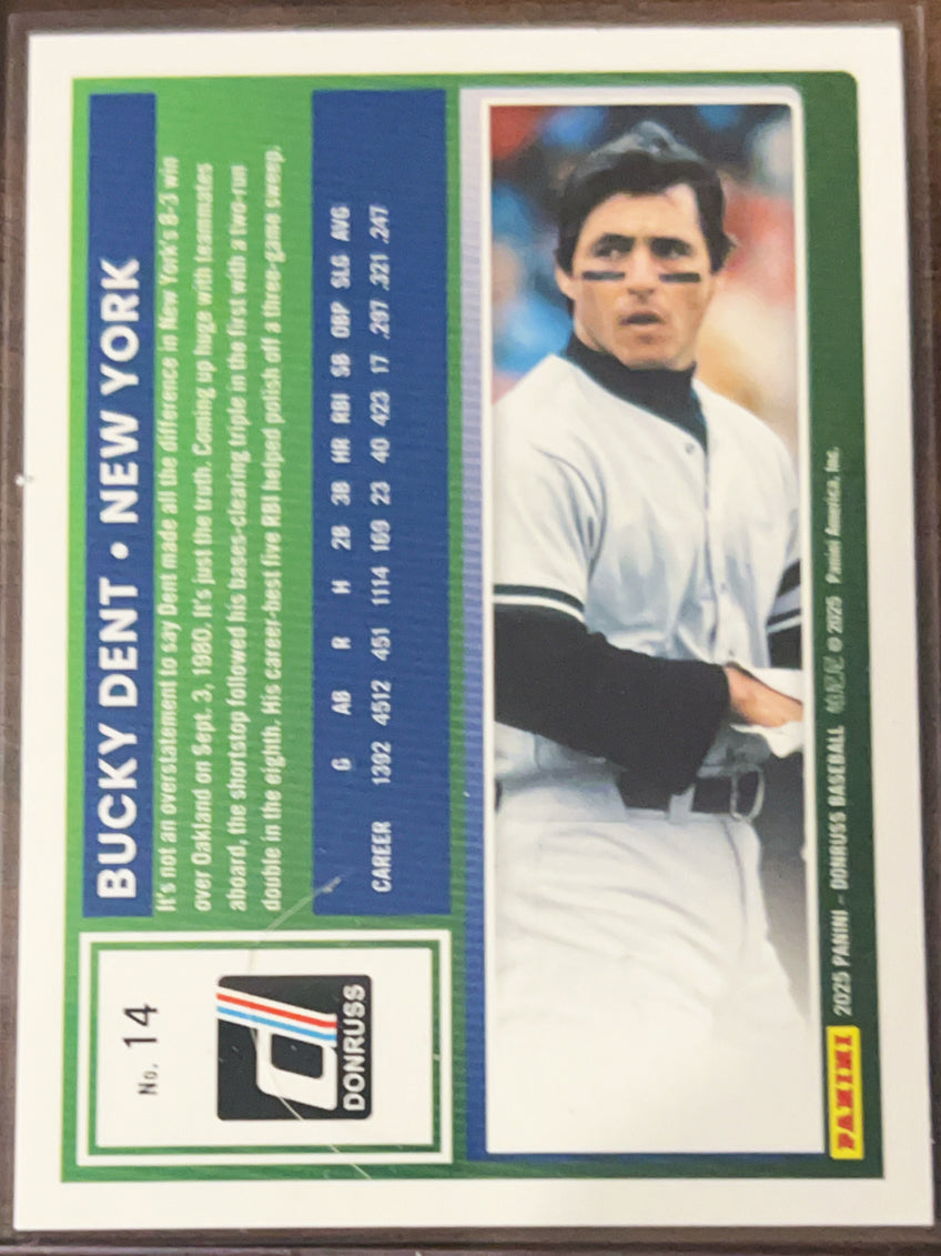 2025 Panini Donruss Baseball Bucky Dent #14 Orange Lazer /299