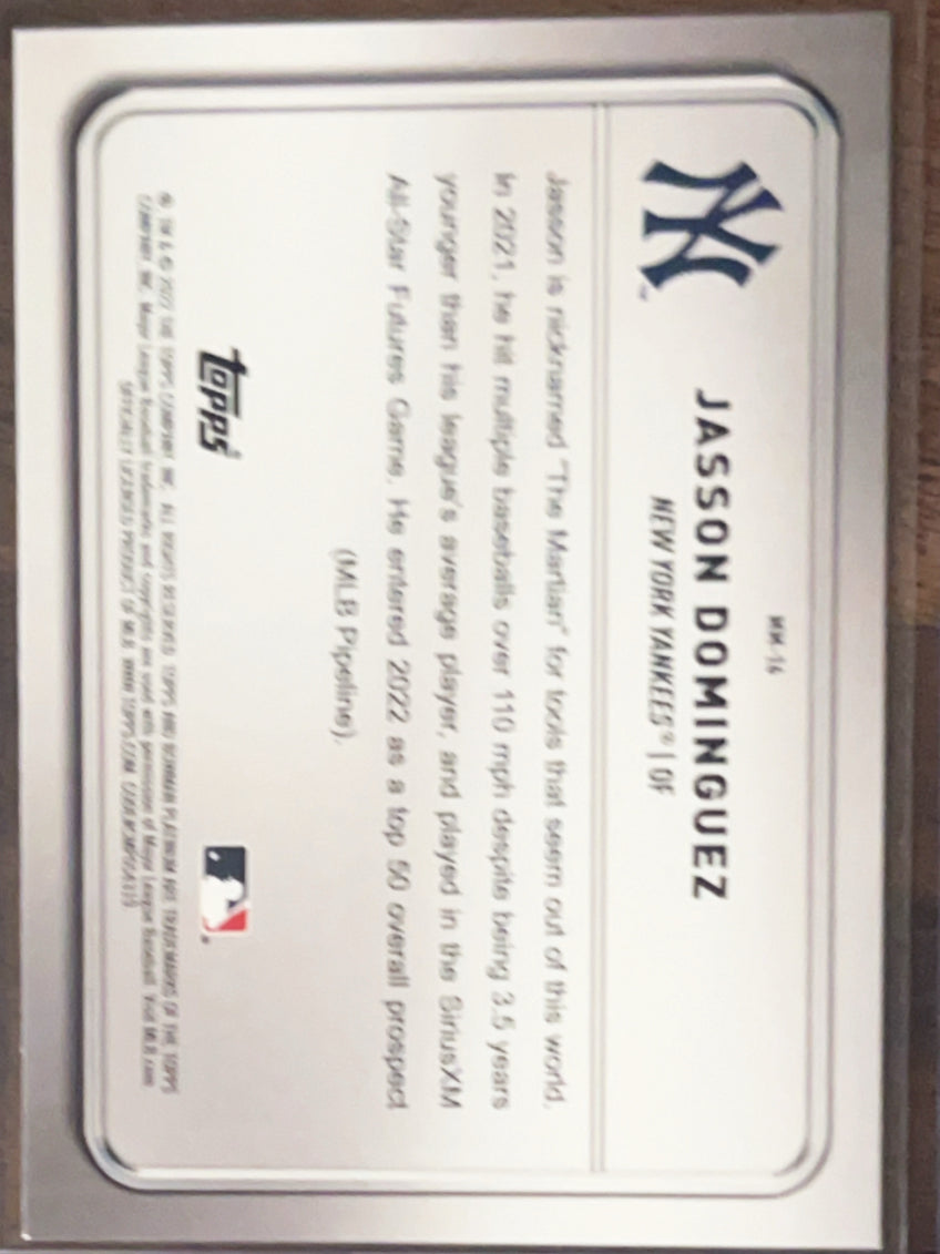 2022 Topps Bowman Platinum Minted in Merit Jasson Dominguez #MM-14