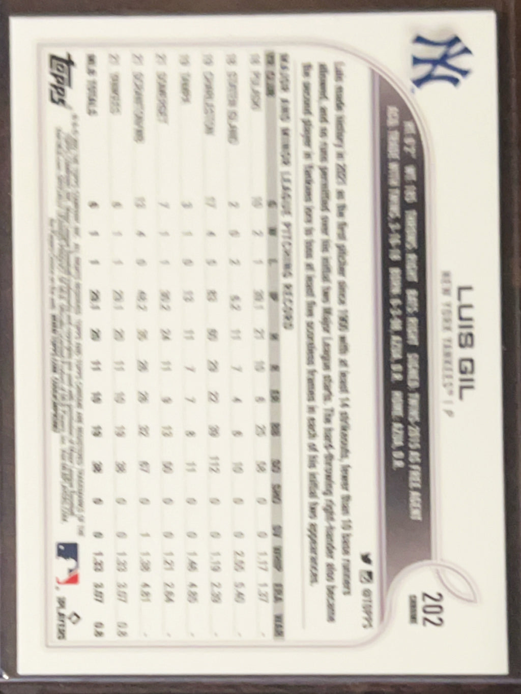 2022 Topps Chrome Luis Gil #202 Refractor RC