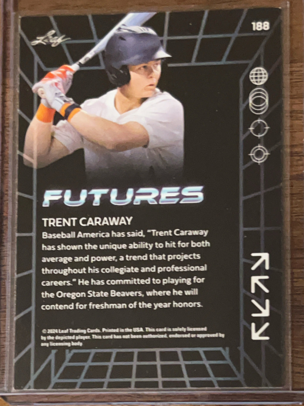 2024 Leaf Futures Trent Caraway #188