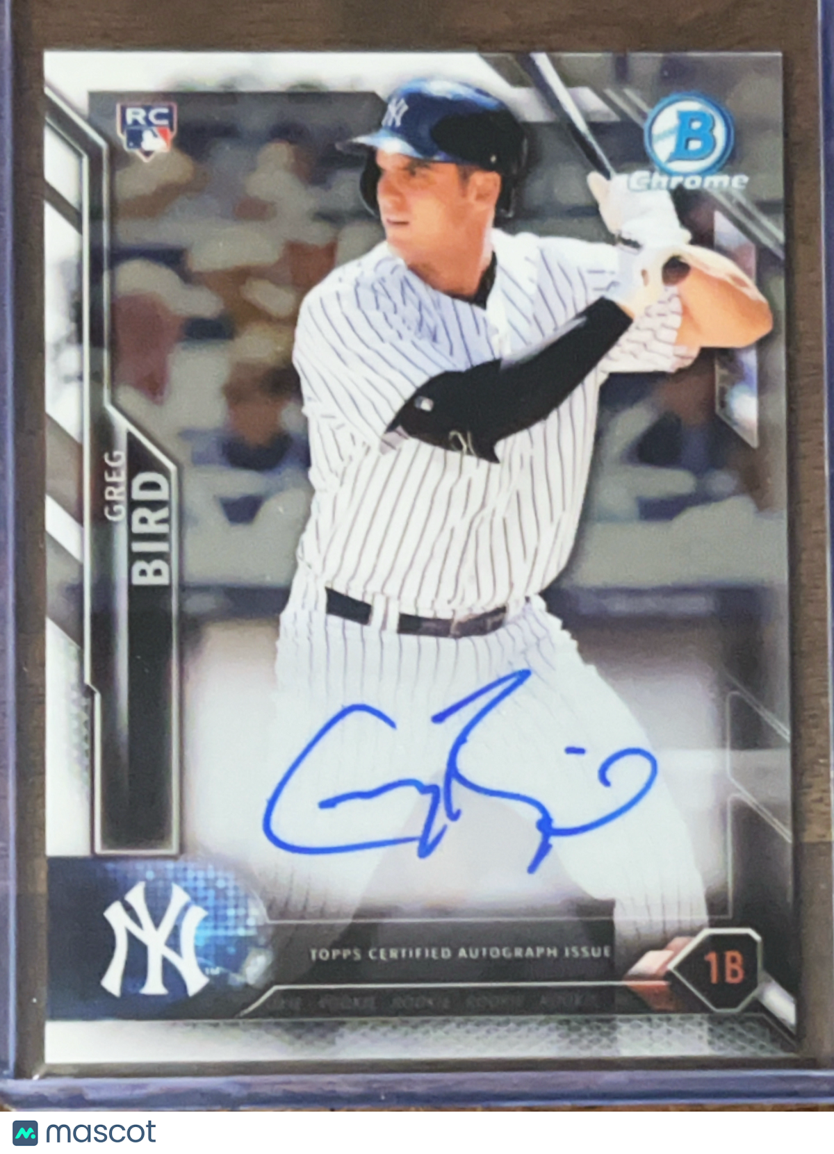 2016 Bowman Chrome Greg Bird #CRA-GB RC Auto