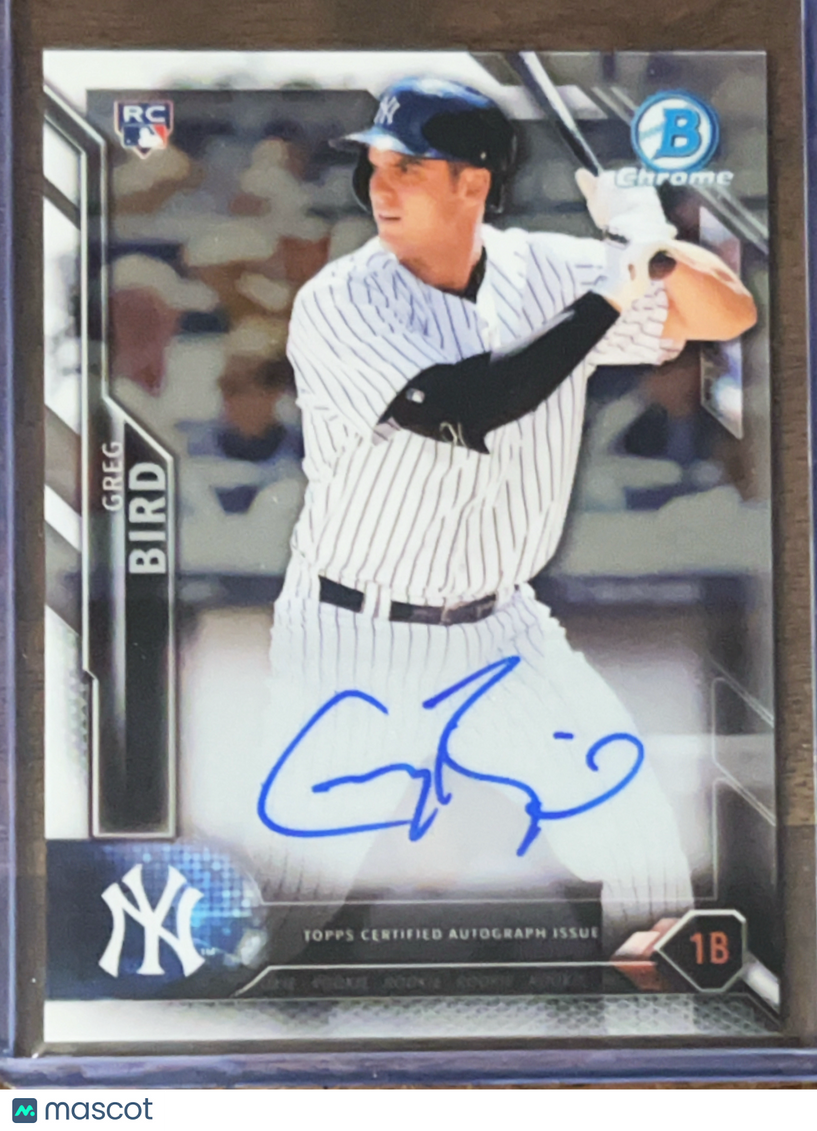 2016 Bowman Chrome Greg Bird #CRA-GB RC